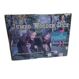 New - Front Porch Classics Jumbo Wooden Dice - Ages 8+ | 1+ players